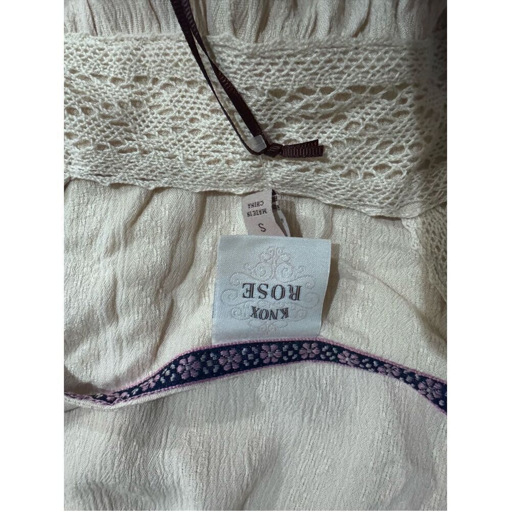 Knox rose cream bohemian top size small - Picture 7 of 8